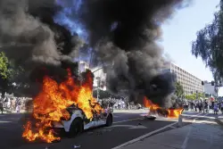 Photos: Protests continue for third day in Los Angeles